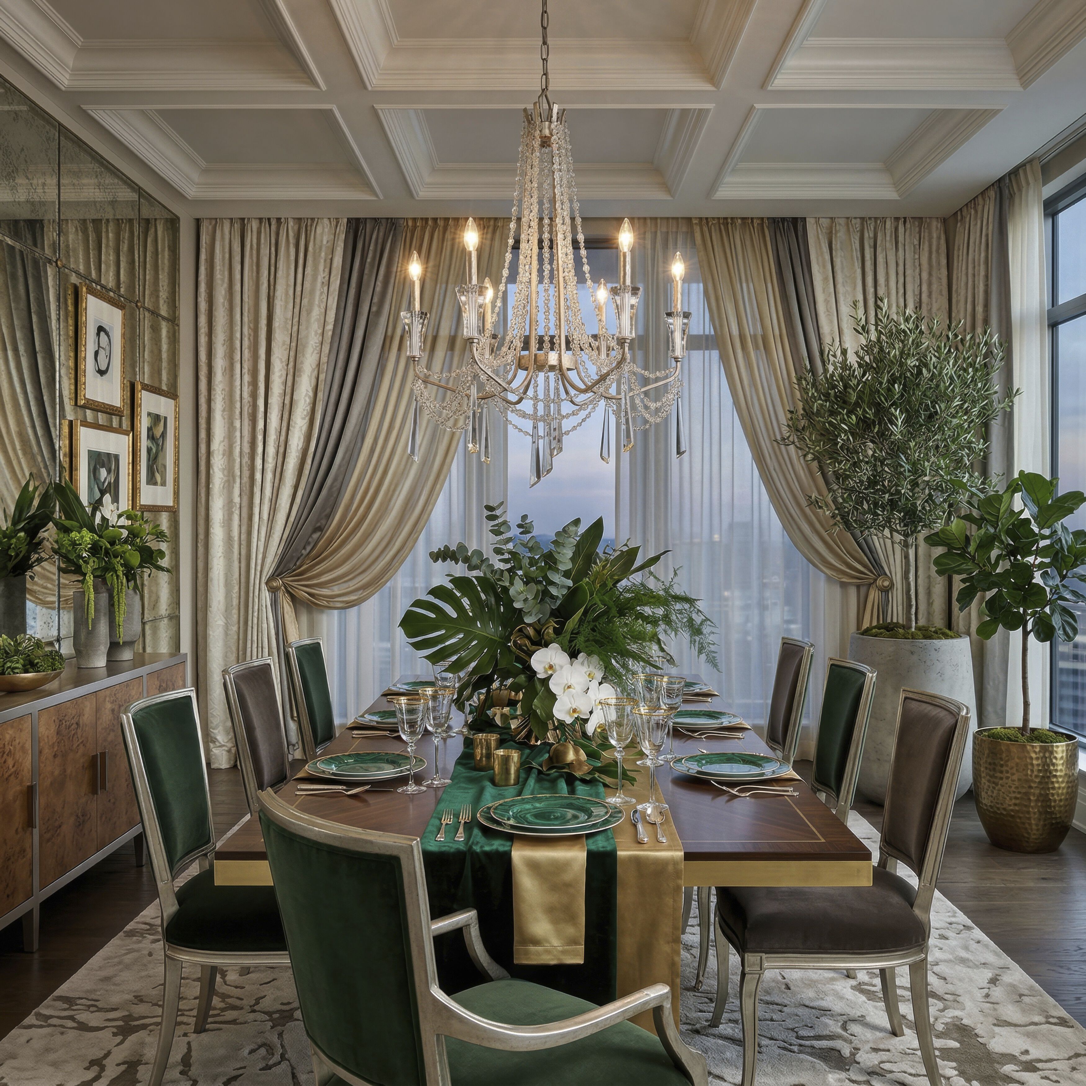 Barcelona 6 Light 27 inch Transcend Silver Chandelier Ceiling Light