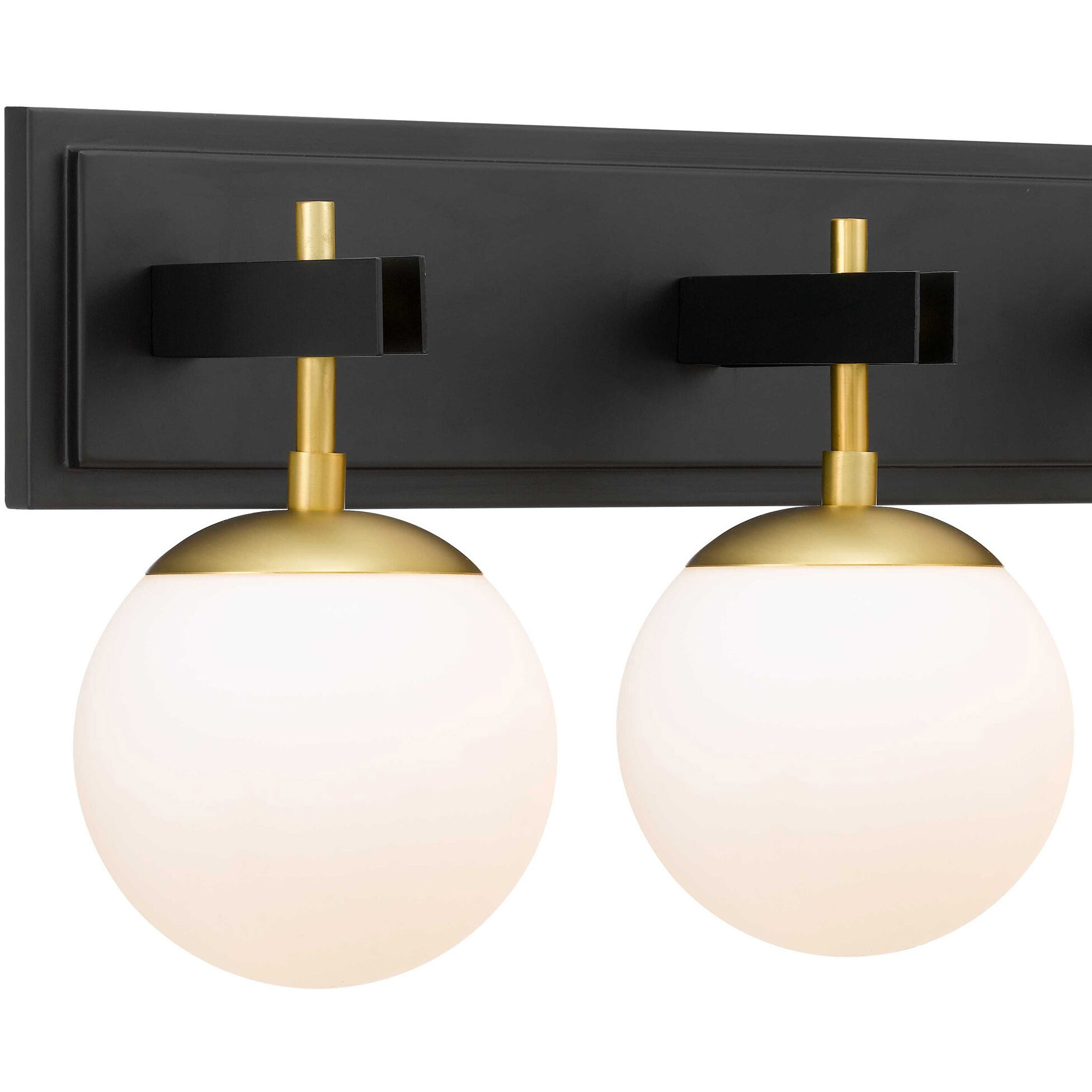 Allie 4 Light 30.25 inch Black/Satin Brass Bath Vanity Light Wall Light