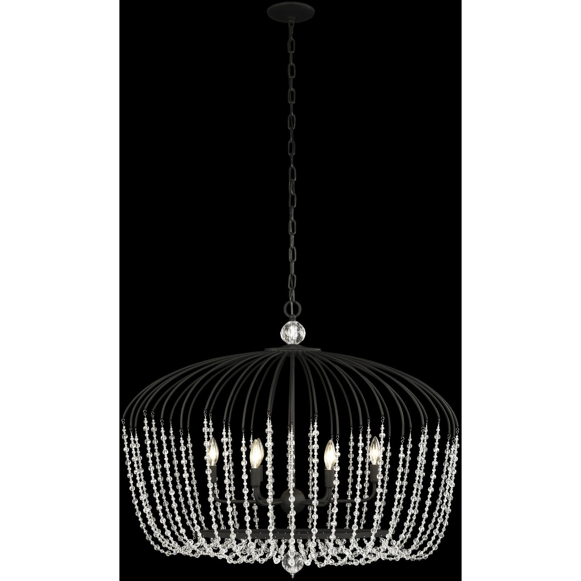 Voliere 6 Light 36 inch Matte Black Pendant Ceiling Light
