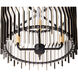 Park Row 4 Light 16 inch Matte Black and French Gold Semi-Flush Ceiling Light, Smithsonian Collaboration