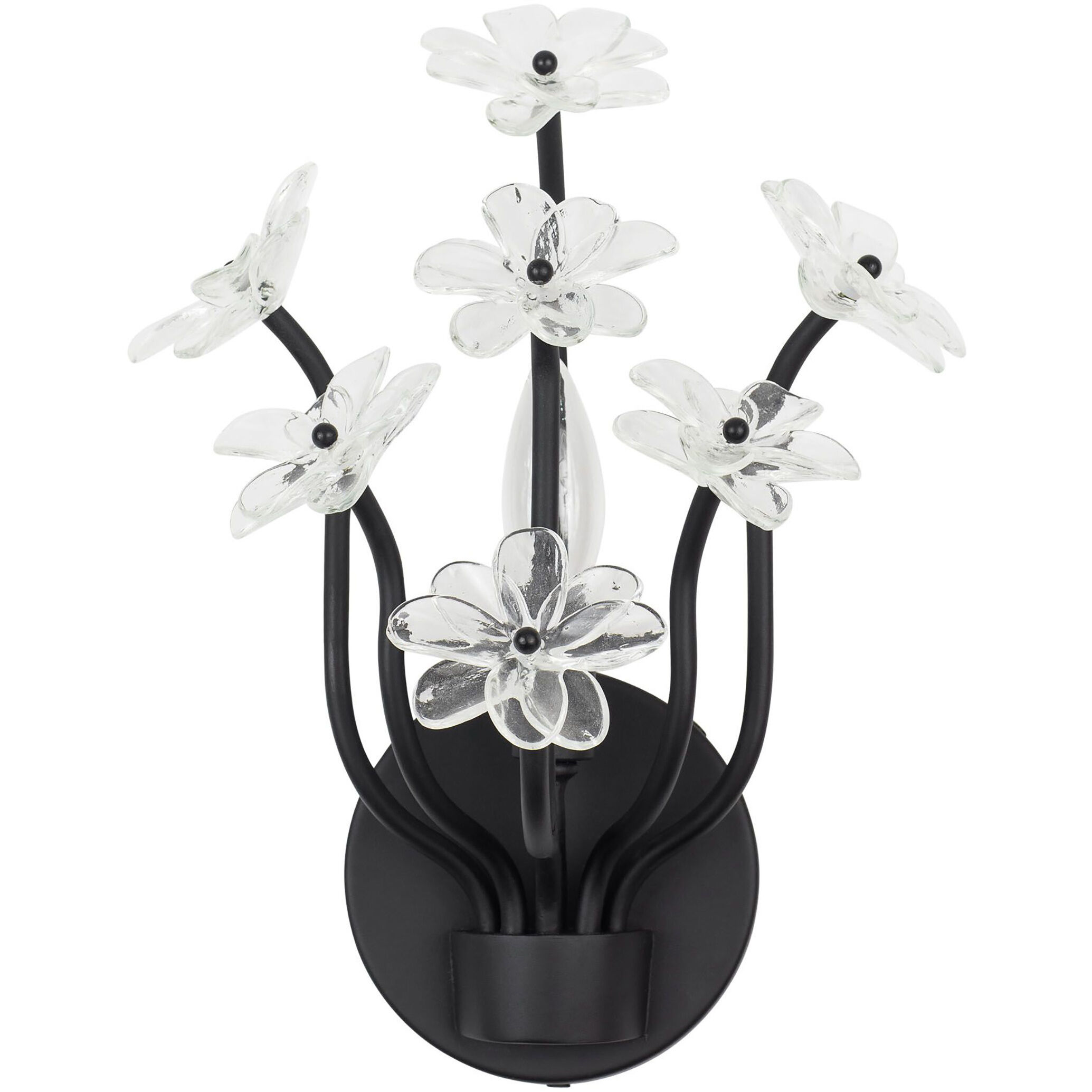 Wildflower Sconce Wall Light in Matte Black, Smithsonian Collaboration