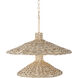 Hilton Head 9 Light 26.25 inch French Gold with Natural Seagrass Pendant Ceiling Light