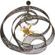 Flow 6 Light 26 inch Gold Pendant Ceiling Light in Matte Black/French Gold