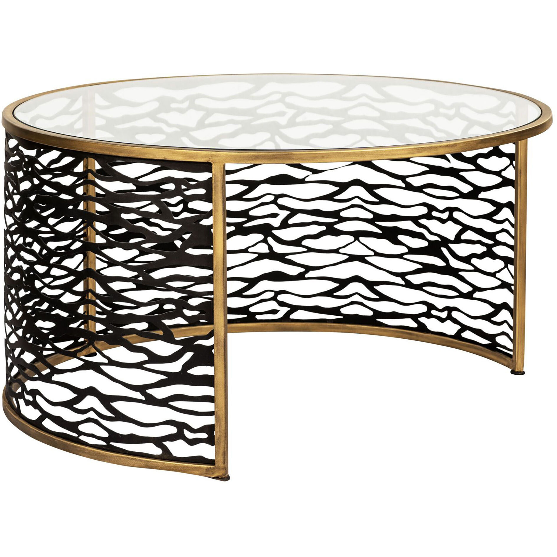Kato 32 X 18 inch Havana Gold Coffee Table and Ottoman, Smithsonian Collaboration