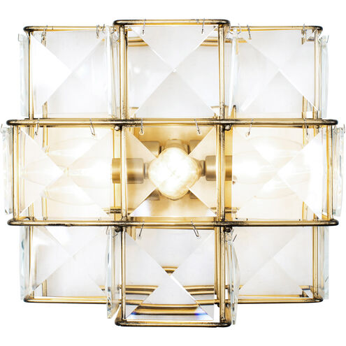 Cubic 3 Light 12 inch Calypso Gold Sconce Wall Light