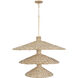 Hilton Head 15 Light 34.25 inch French Gold with Natural Seagrass Pendant Ceiling Light