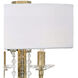 Barcelona 2 Light 10.5 inch Brass Kisser Wall Sconce Wall Light