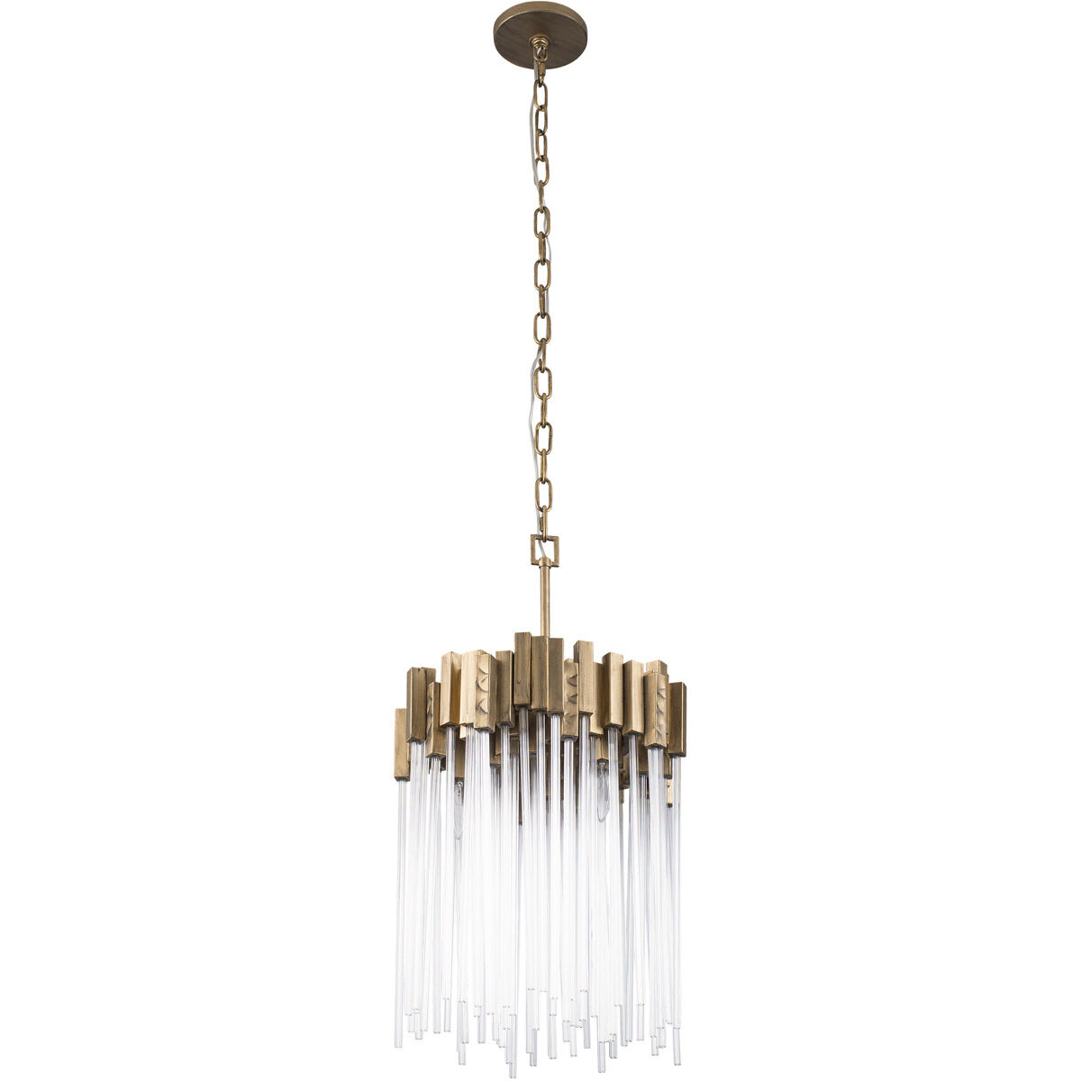 Matrix 3 Light 14 inch Havana Gold Pendant Ceiling Light