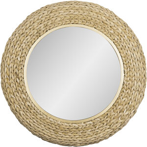 Athena French Gold with Natural Seagrass Wall Mirror