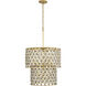 Windsor 7 Light 24.75 inch French Gold and Matte Black Chandelier Ceiling Light