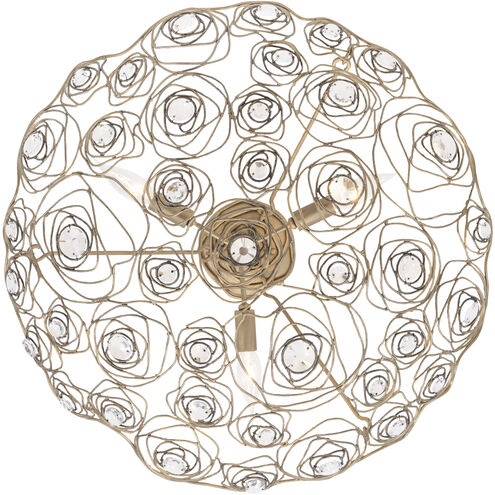 Ethereal Rose 3 Light 24 inch Havana Gold Ombre Semi-Flush Ceiling Light
