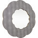 Scallop Gray Shagreen with Weathered Brass Wall Mirror