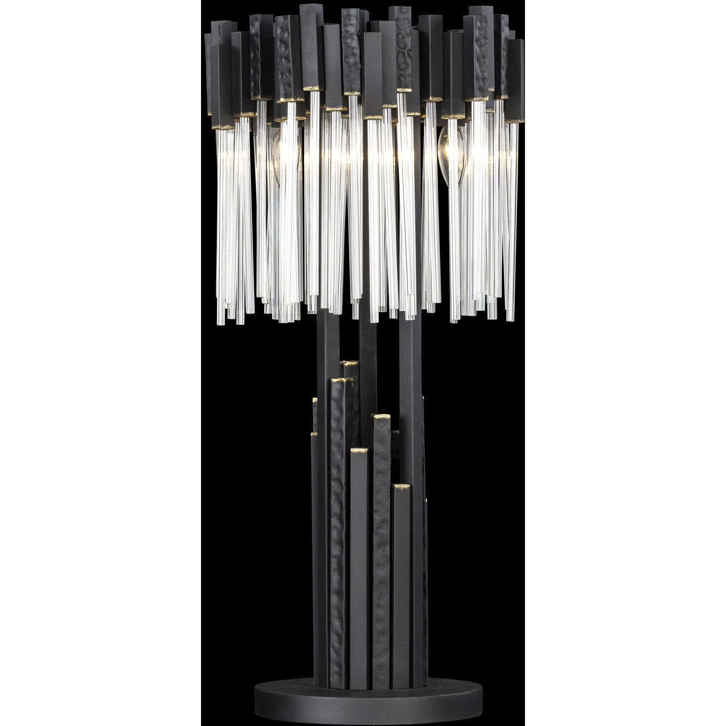Matrix 30 inch 5 watt Matte Black and French Gold Table Lamp Portable Light in Matte Black/French Gold