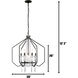 Barcelona 7 Light 26 inch Onyx and Clear Pendant Ceiling Light