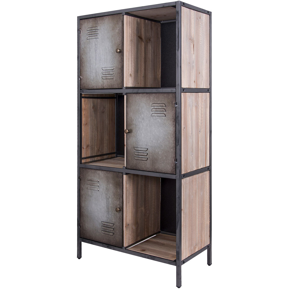 Varaluz Casa Weathered Steel and Coastal Wash Bookcase, Varaluz Casa