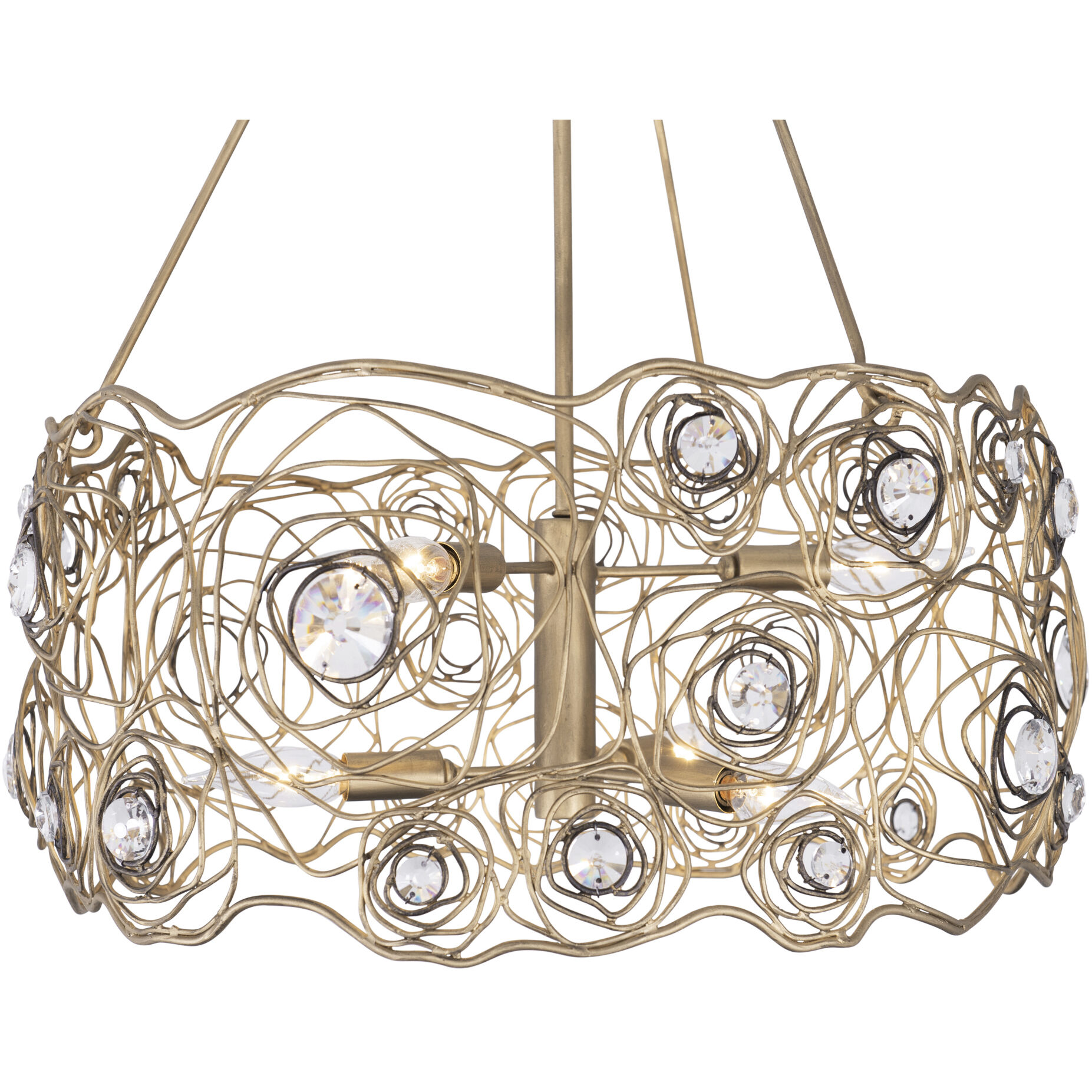 Ethereal Rose 6 Light 24 inch Havana Gold Ombre Chandelier Ceiling Light