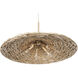 Hilton Head 5 Light 26.25 inch French Gold with Natural Seagrass Pendant Ceiling Light