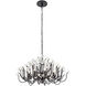 Wildflower 8 Light 32 inch Matte Black Chandelier Ceiling Light, Smithsonian Collaboration