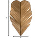 Banana Leaf Wall Sconce Wall Light in 2, Gold with Dark Edging