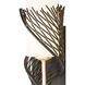 Flow Sconce Wall Light in Right, Matte Black/French Gold, Right
