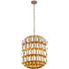 Swoon 6 Light 20 inch Antique Gold Foyer Ceiling Light, Smithsonian Collaboration