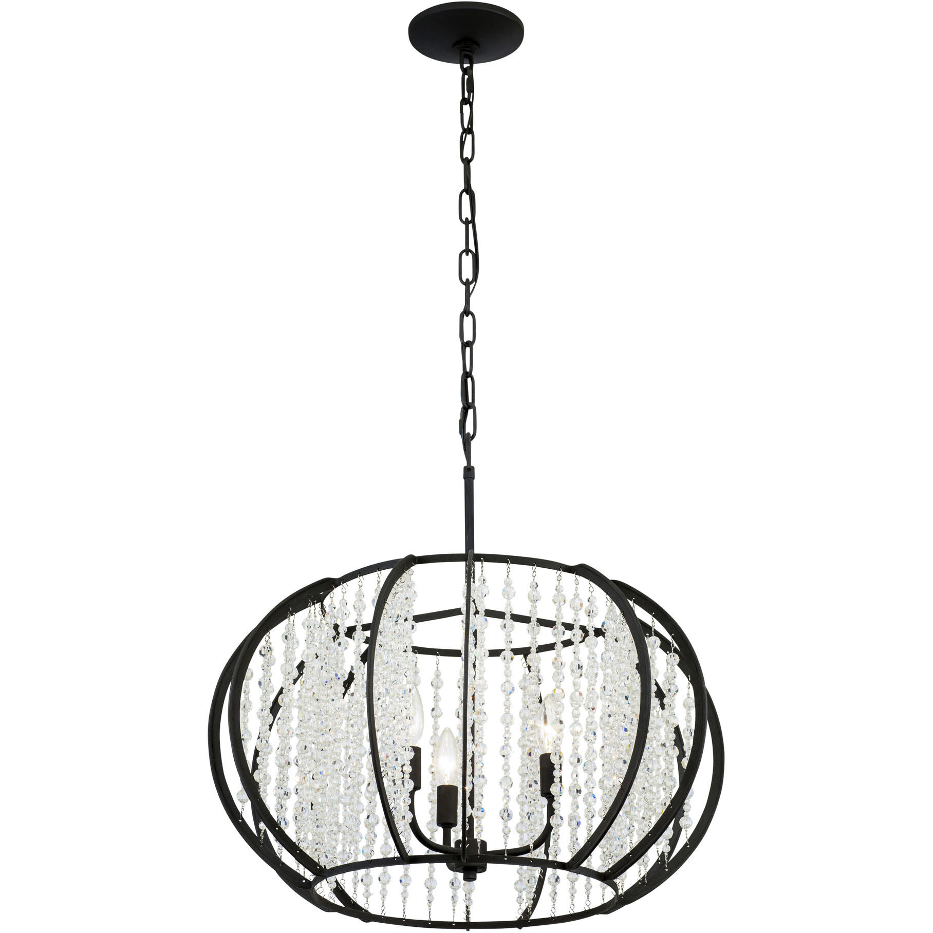 Caesar 3 Light 24 inch Carbon Pendant Ceiling Light