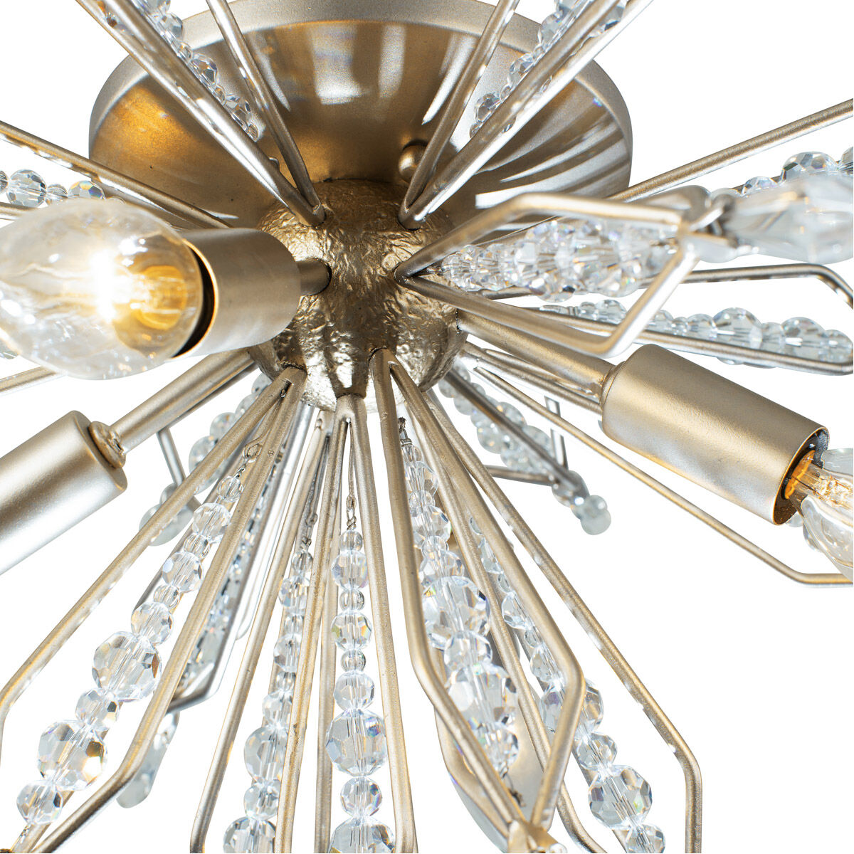 Orbital 4 Light 18.3 inch Gold Dust Semi-Flush Ceiling Light
