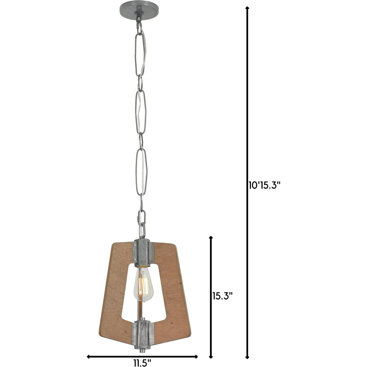 Lofty 1 Light 11.5 inch Steel and Wheat Mini Pendant Ceiling Light in Steel/Wheat