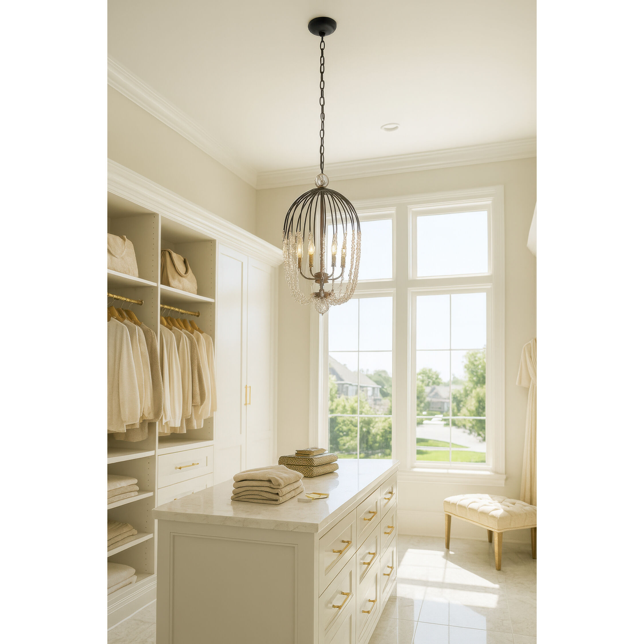 Voliere 6 Light 16.75 inch Matte Black Pendant Ceiling Light