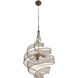 Flow 3 Light 18 inch Hammered Ore Pendant Ceiling Light