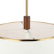 Desert Flyer 6 Light 26 inch Satin Brass with Medium Walnut Pendant Ceiling Light