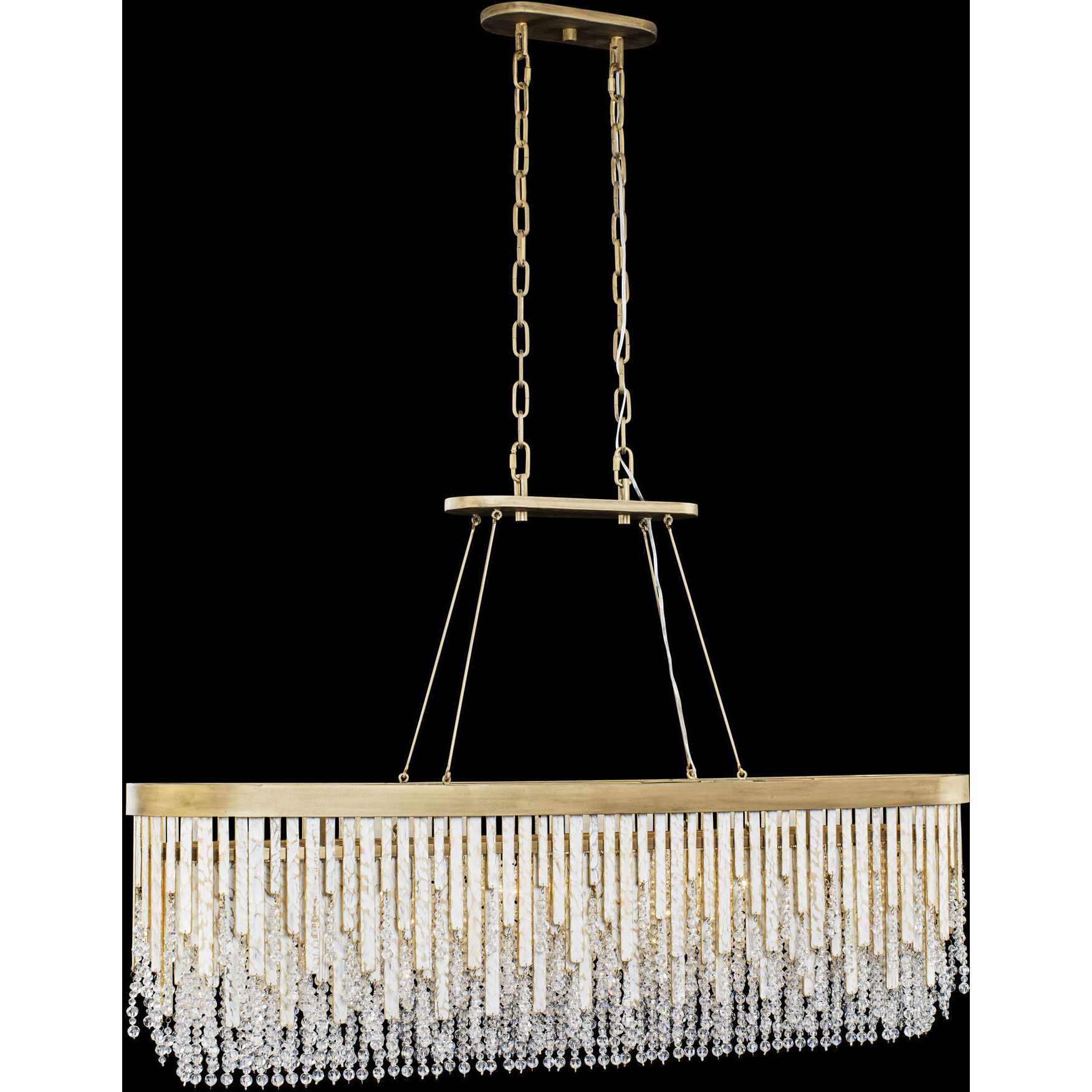 Lafayette 6 Light 48 inch Havana Gold Linear Pendant Ceiling Light