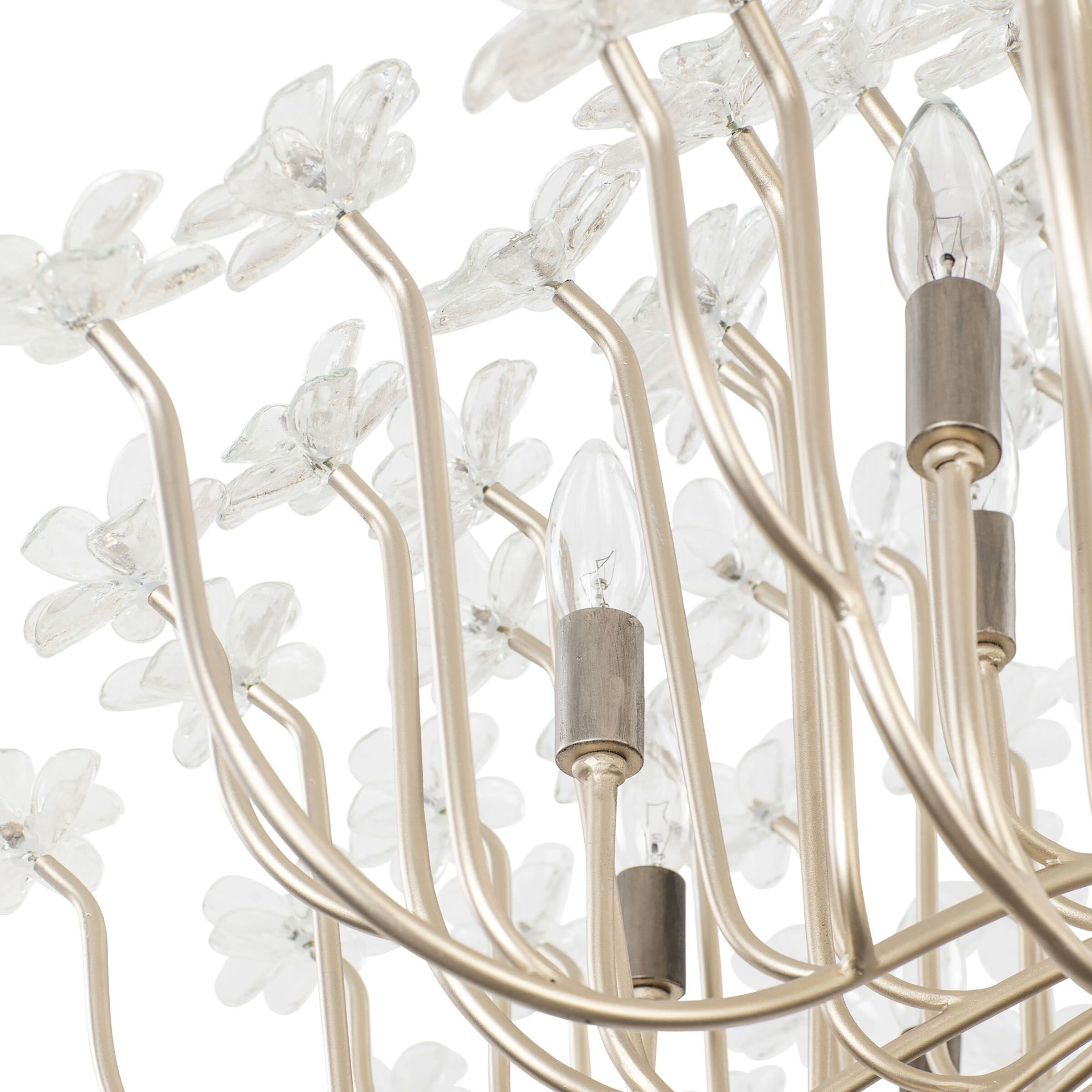 Wildflower 15 Light 40 inch Gold Dust Chandelier Ceiling Light, Smithsonian Collaboration