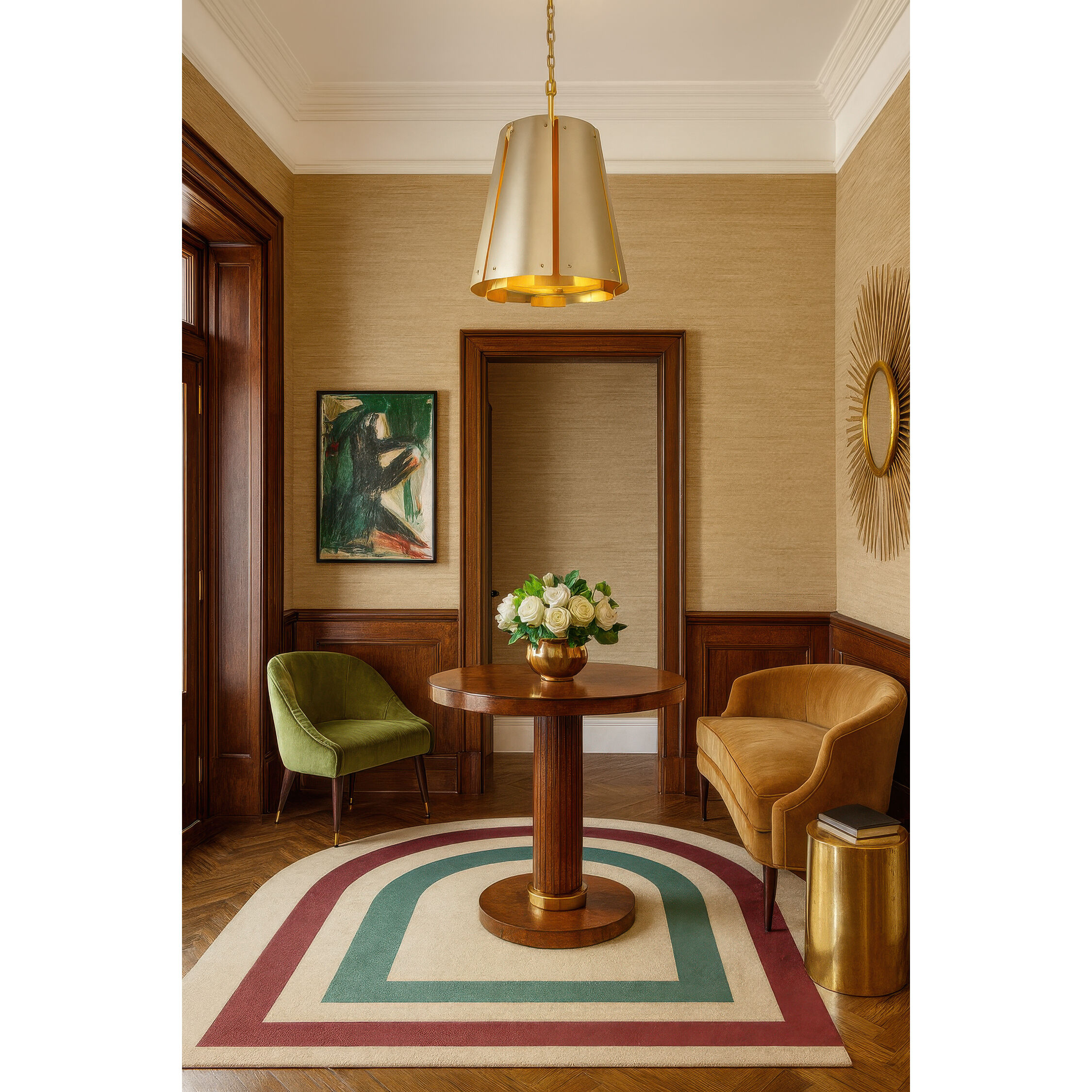 Peep Show 6 Light 16 inch Sunwashed Silver and Brushed Sienna Foyer Pendant Ceiling Light