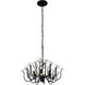 Wildflower 6 Light 26 inch Matte Black Chandelier Ceiling Light, Smithsonian Collaboration