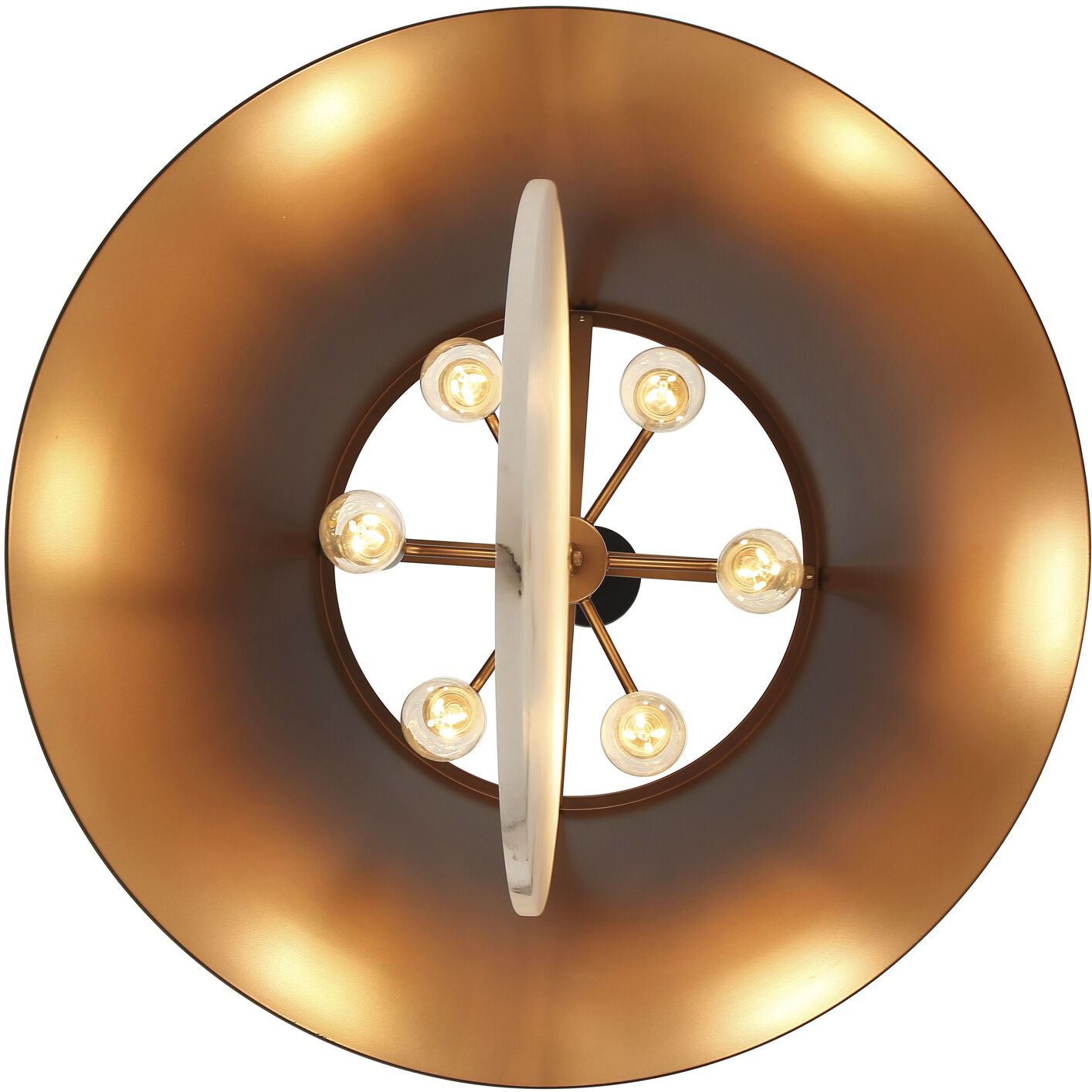 Rock On 6 Light 26 inch Brontourage and Matte Black Pendant Ceiling Light