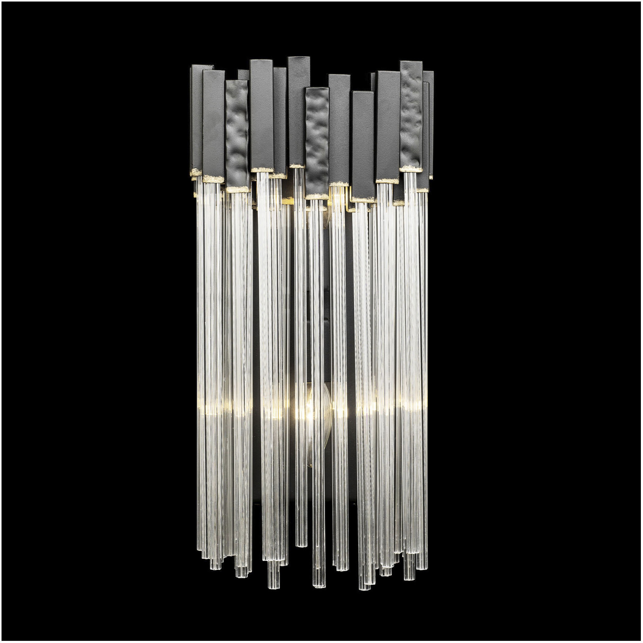 Matrix Sconce Wall Light in Matte Black/French Gold