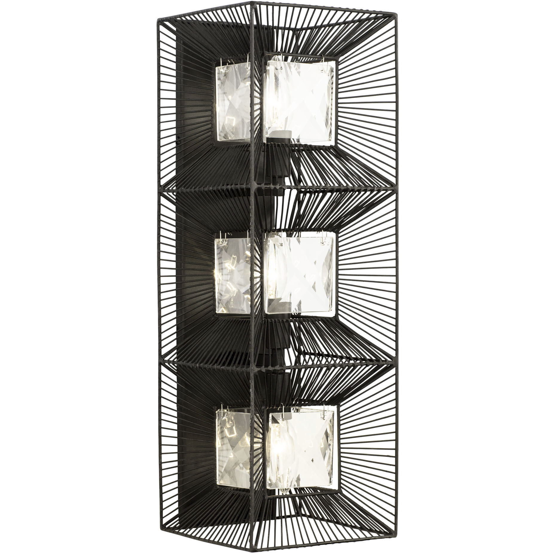 Arcade 3 Light 7 inch Carbon Wall Sconce Wall Light