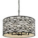 Kato 6 Light 30 inch Black Pendant Ceiling Light in Carbon