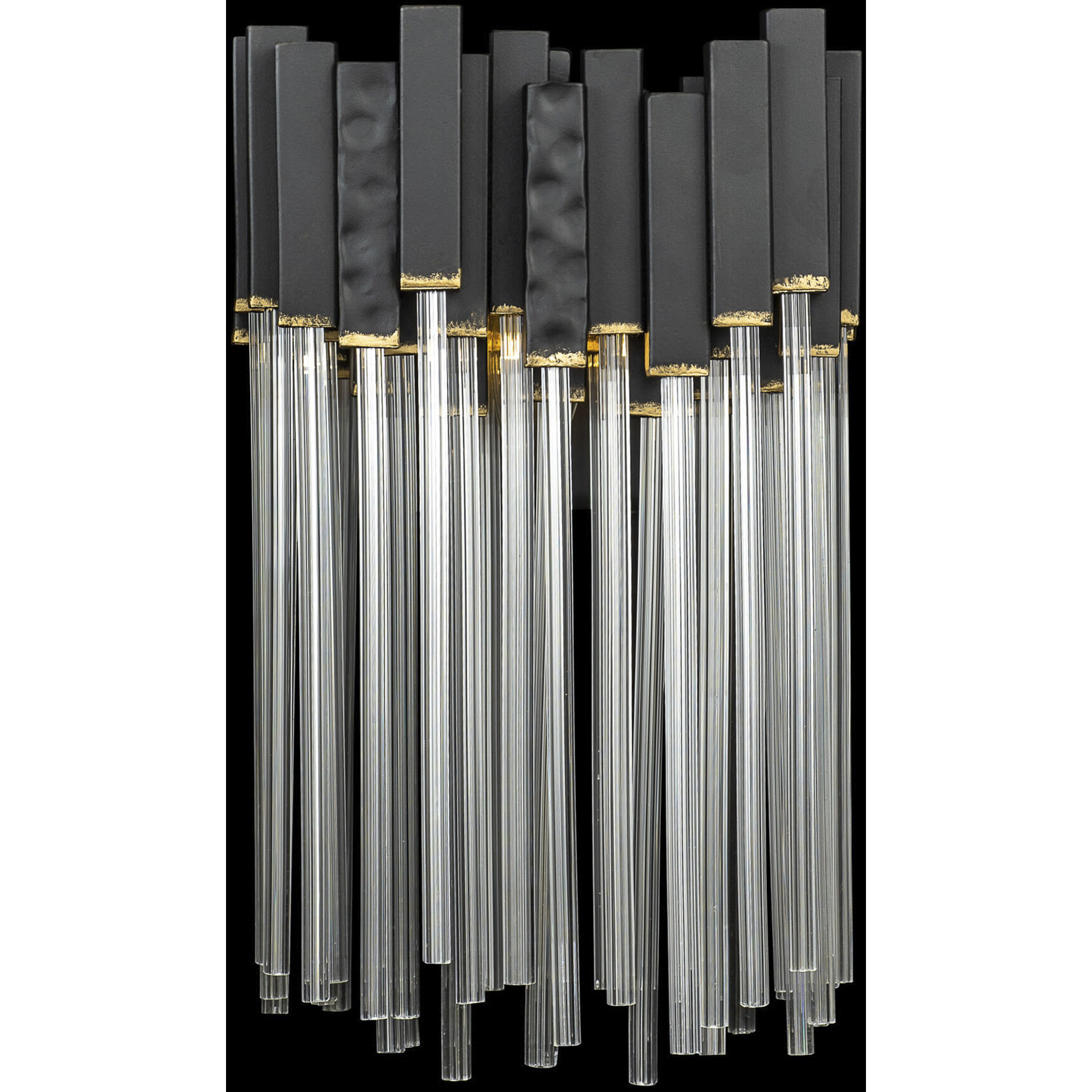 Matrix 1 Light 7 inch Matte Black and French Gold Wall Sconce Wall Light