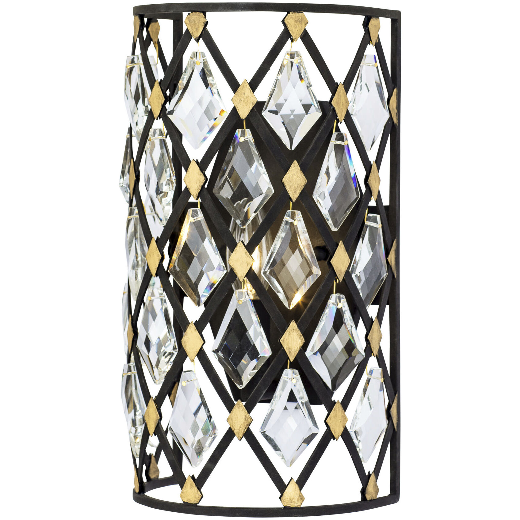 Windsor 1 Light 7 inch Carbon and Havana Gold Wall Sconce Wall Light