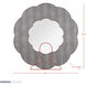 Scallop 54 X 54 inch Gray Shagreen with Weathered Brass Wall Mirror, Varaluz Casa