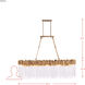 Matrix 10 Light 60 inch Havana Gold Linear Pendant Ceiling Light