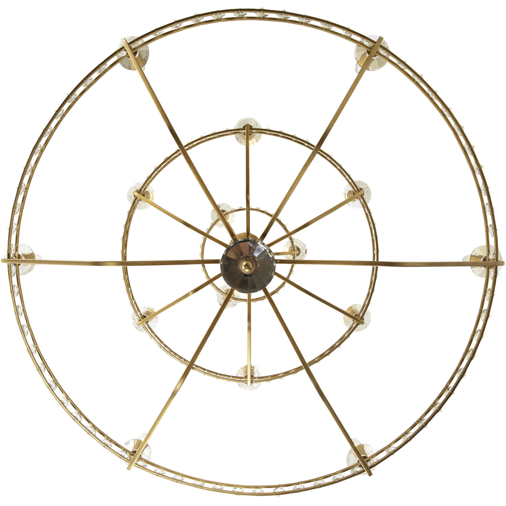 Monroe 15 Light 48 inch Antique Gold Chandelier Ceiling Light