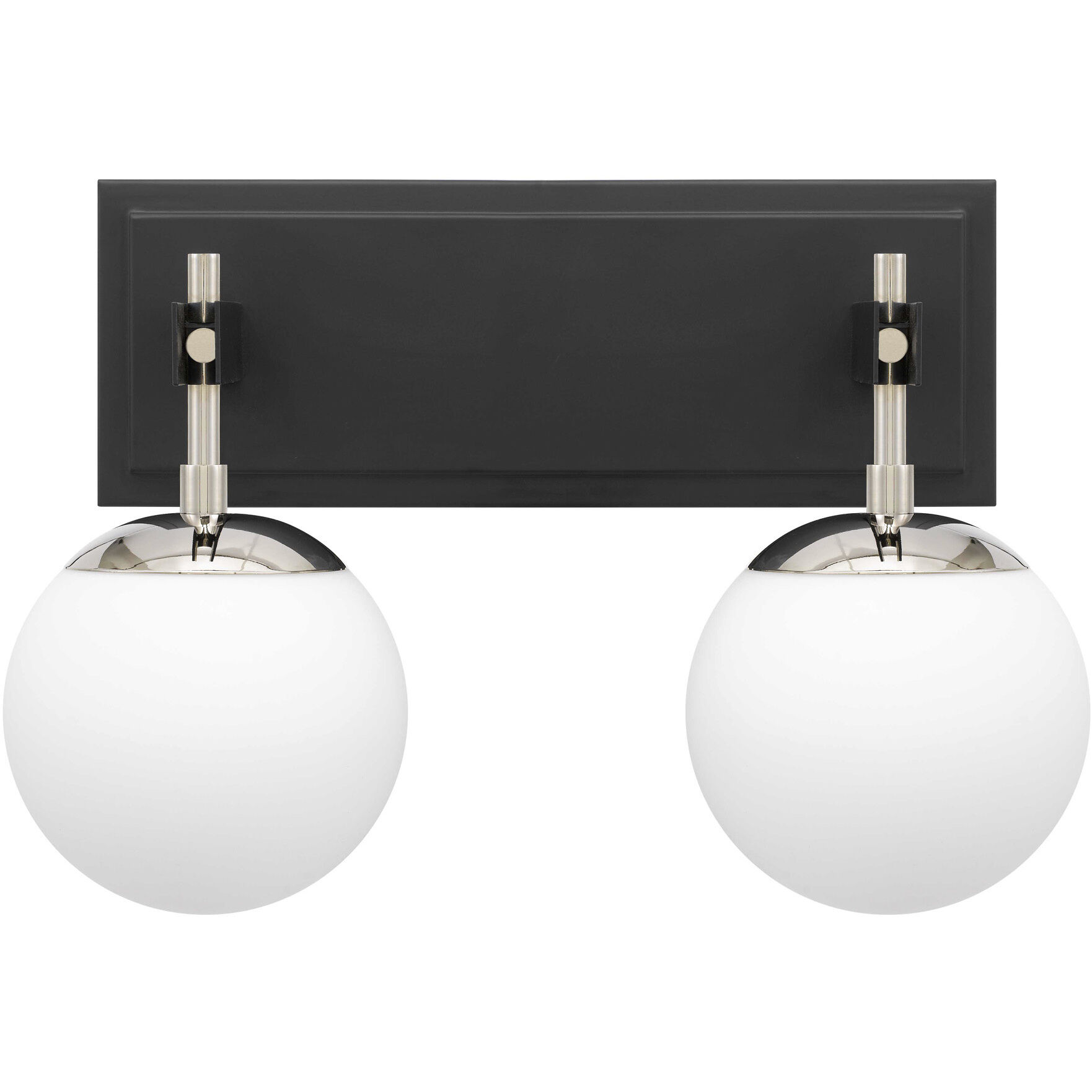 Allie 2 Light 16.25 inch Black/Polished Nickel Bath Vanity Light Wall Light
