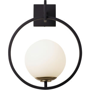 Stopwatch 1 Light 14 inch Matte Black and French Gold Wall Sconce Wall Light