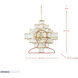 Cubic 6 Light 25.8 inch Calypso Gold Chandelier Ceiling Light