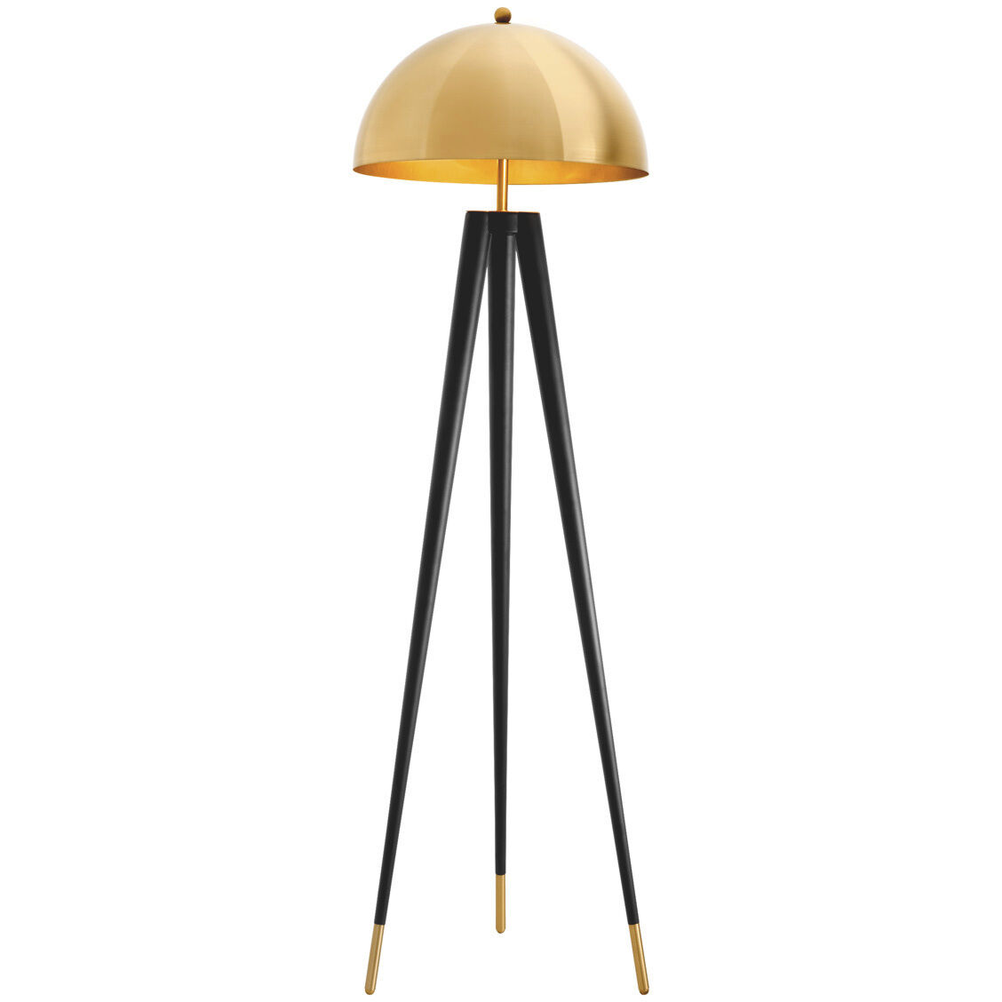 Coyote 64.96 inch 100 watt Gold with Black Legs Floor Lamp Portable Light