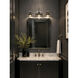 Tromba 3 Light 21.5 inch Black Chrome Bath Vanity Wall Light, Luz Studio