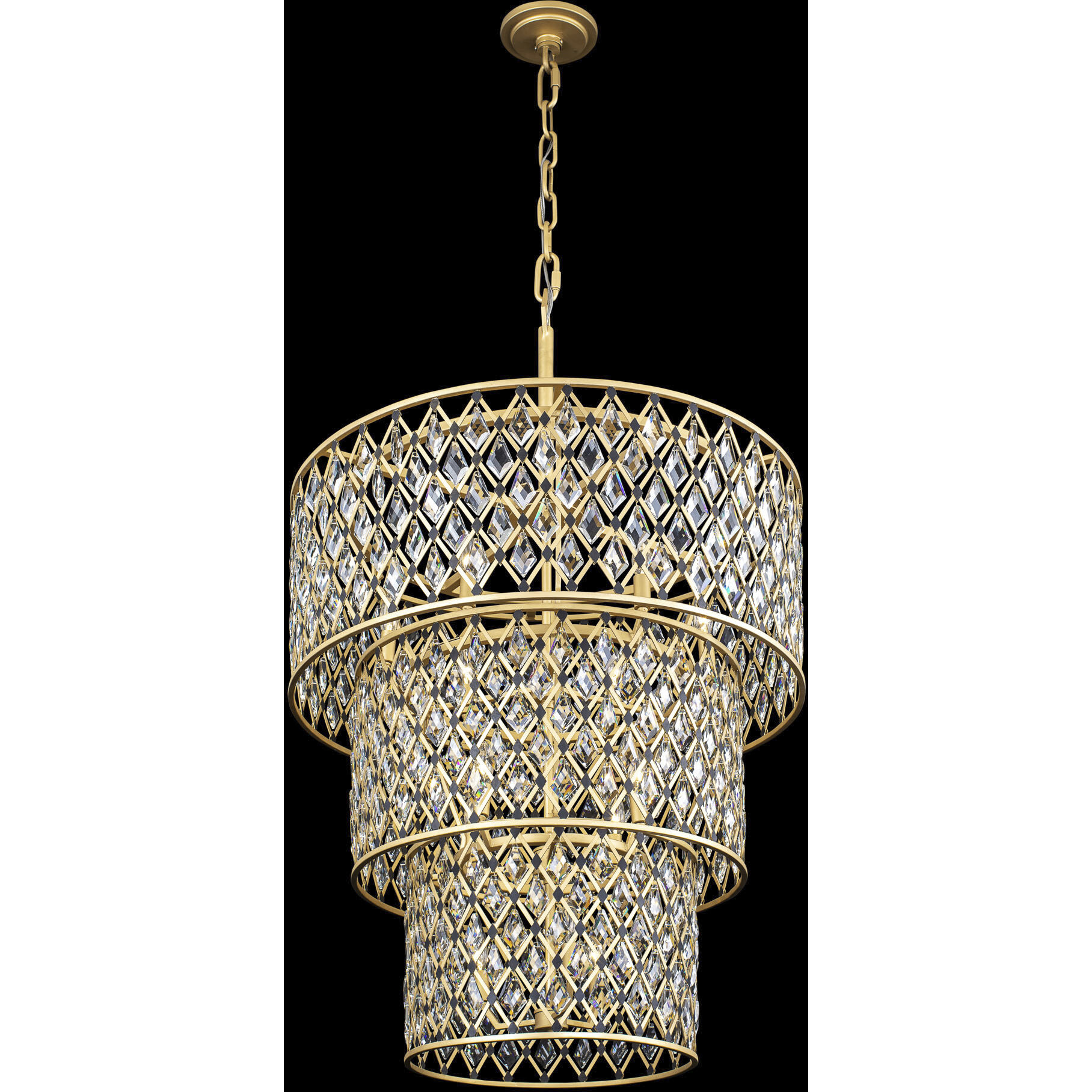 Windsor 13 Light 31.75 inch French Gold and Matte Black Chandelier Ceiling Light